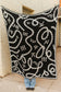 Black Cattle Rope Knitted Polyester Microfiber Blanket