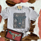 Tooled Leather Cow Tee