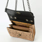 American Darling Hand-Tooled Leather Small Cross Body Bag with Floral Carving & Western Detailing ADBG1630