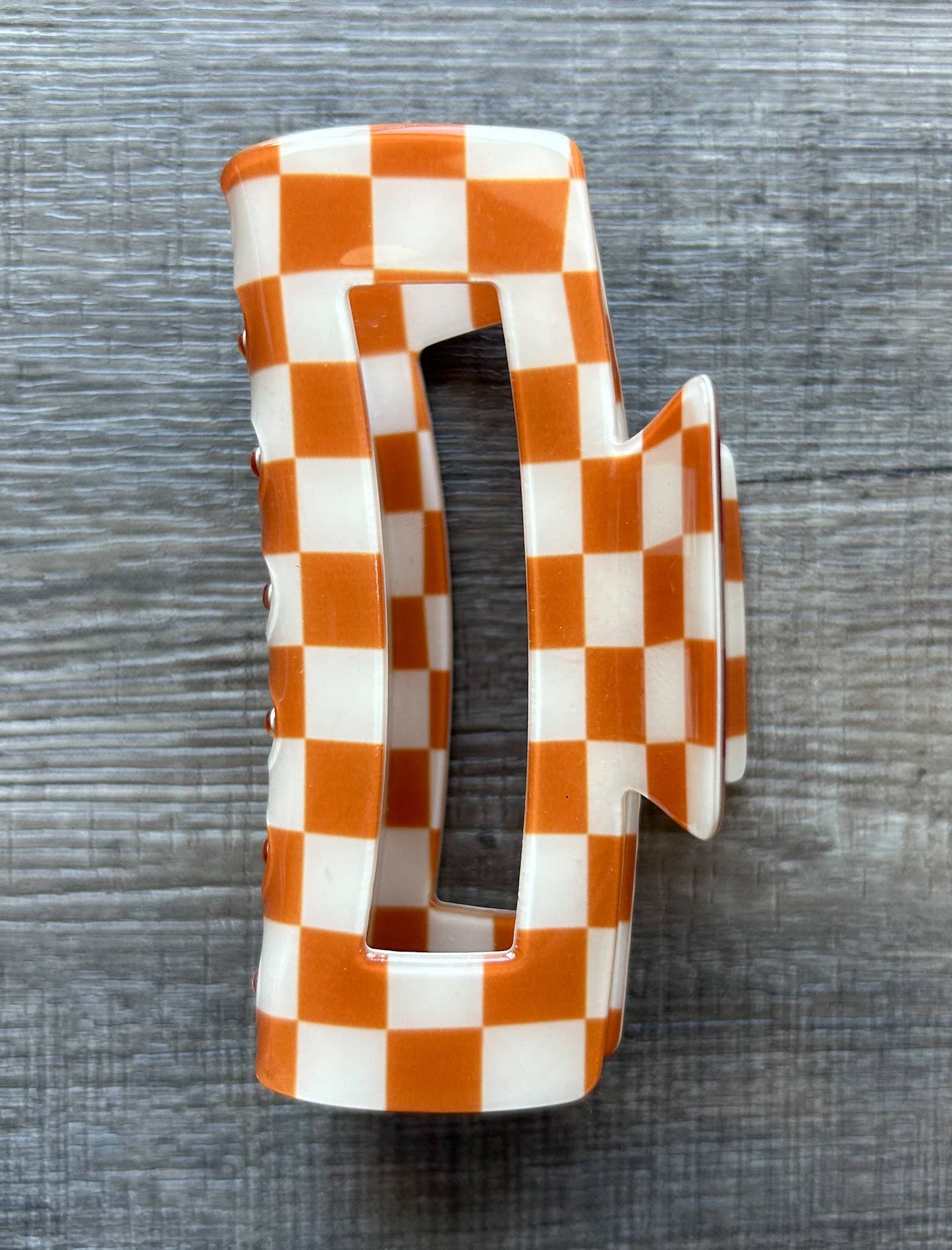 4 Inch Large Checkered Claw Clip
