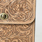 American Darling Hand-Tooled Leather Small Cross Body Bag with Floral Carving & Western Detailing ADBG1630