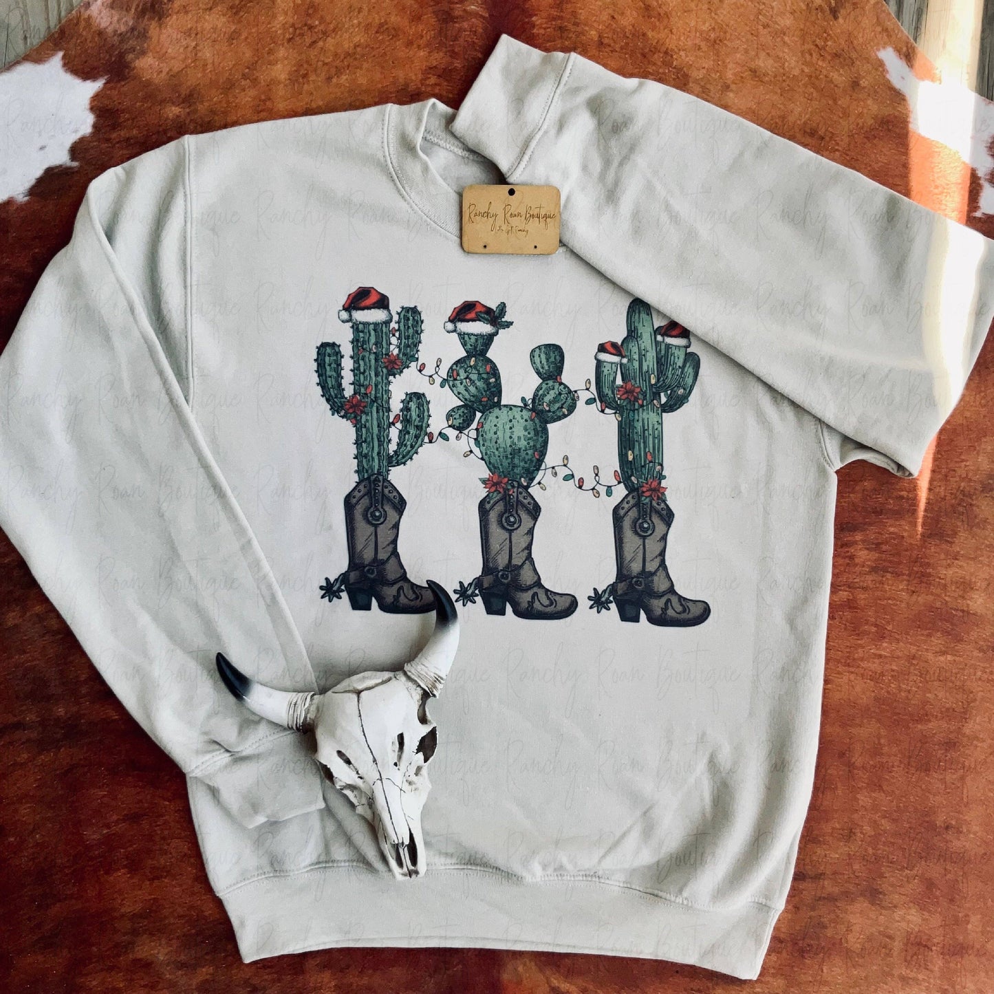 Cactus Christmas Western Sweatshirt
