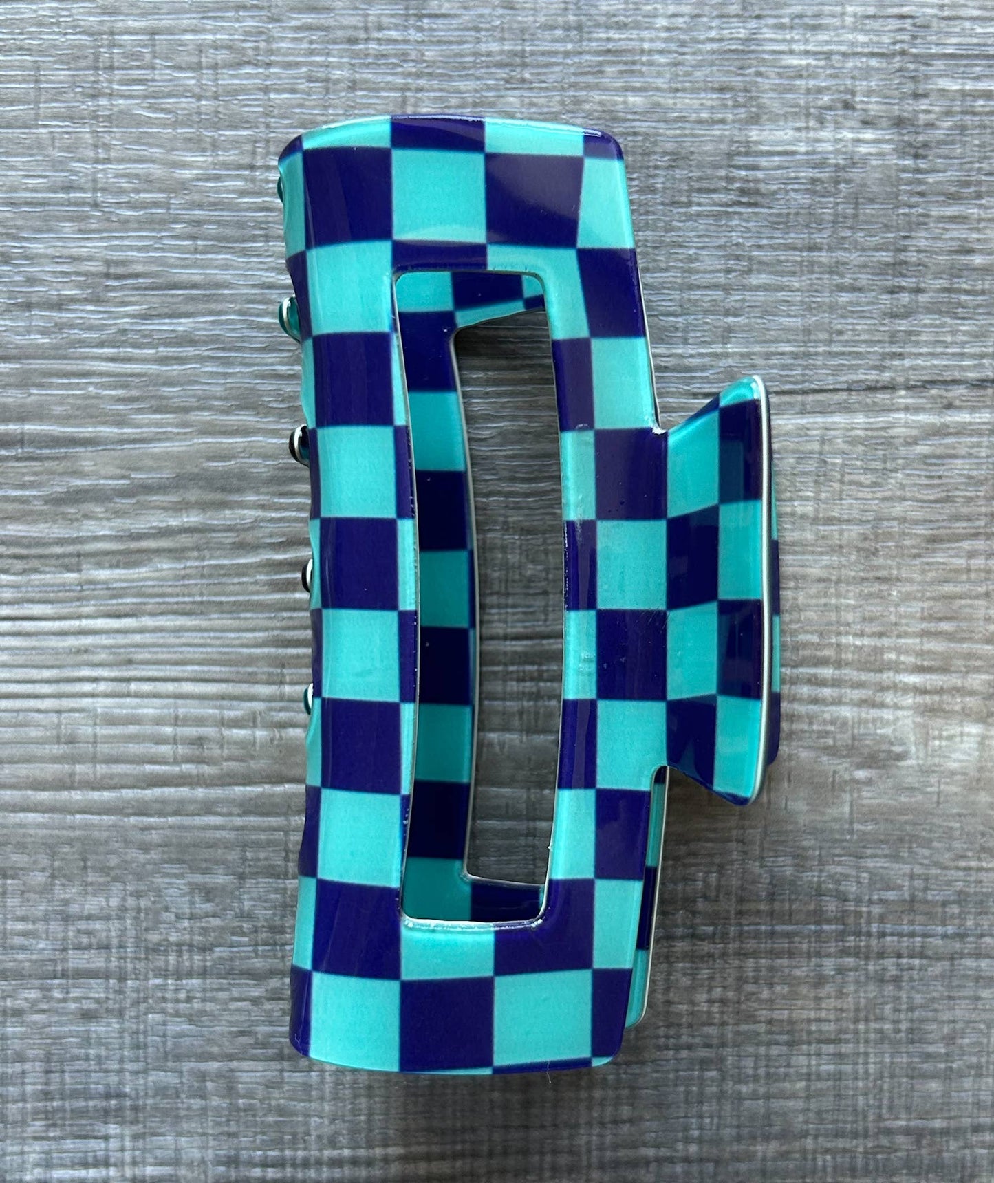 4 Inch Large Checkered Claw Clip