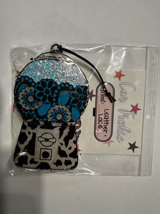 Gumball Concho Freshie- leather and lace