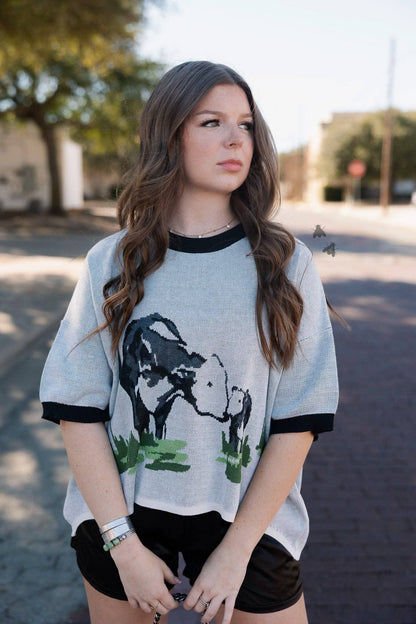 RANCH MADE SHORT SLEEVE SWEATER