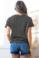 Corded Knit Color Block Pocketed Crew Neck T Shirt