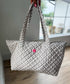 Western Print Everyday Carryall Tote Bag - Fabric Quilted 
