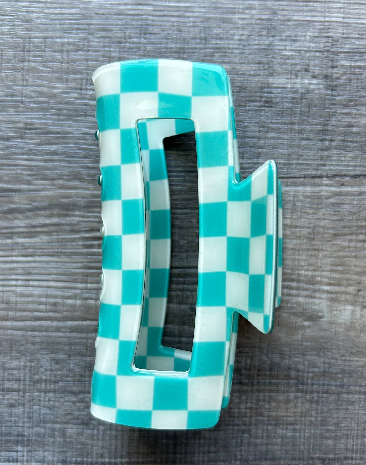 4 Inch Large Checkered Claw Clip