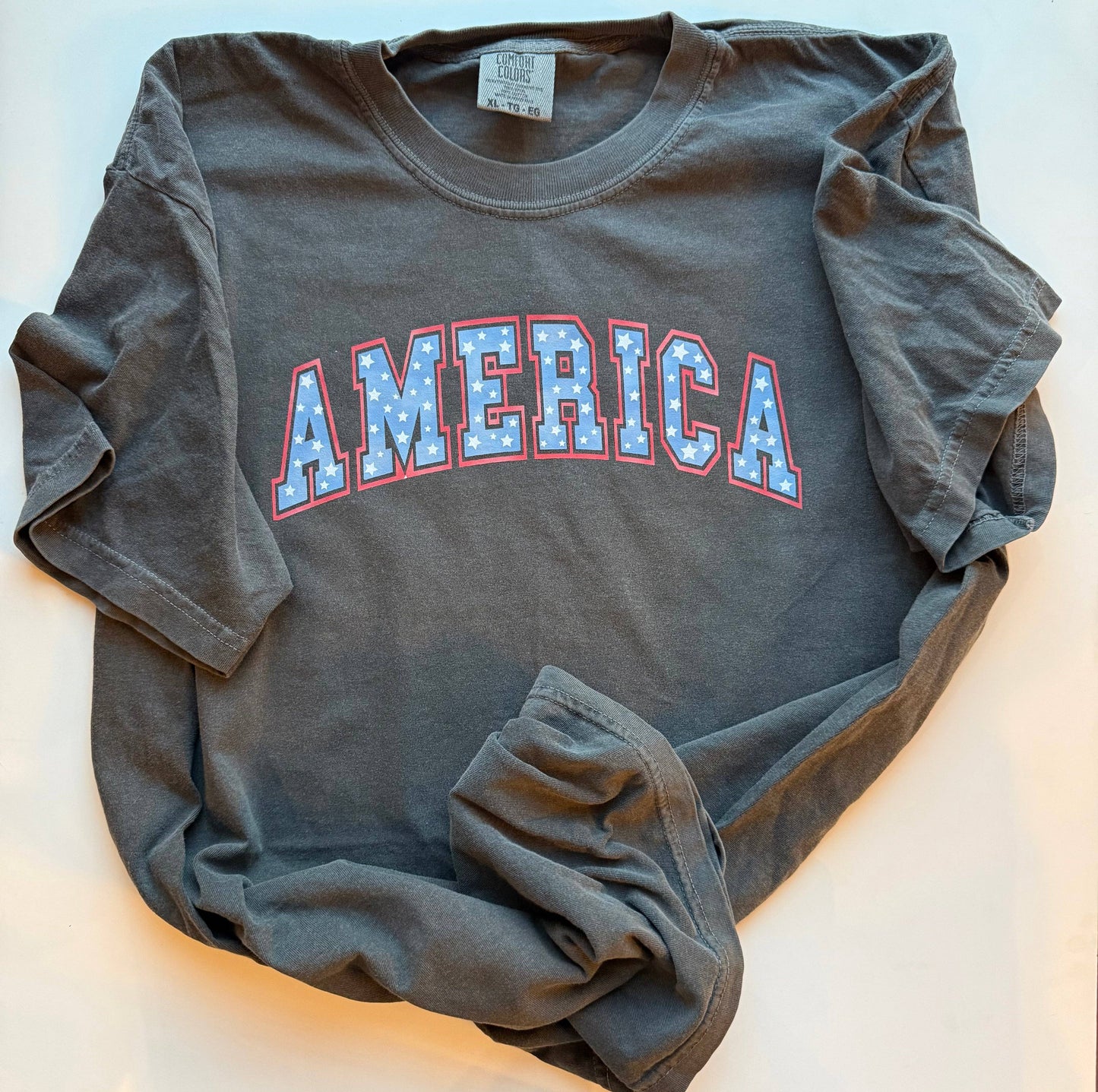 America Patriotic Shirt | USA Stars Graphic Tee | Fourth of July Shirt | Comfort Colors Patriotic Tee