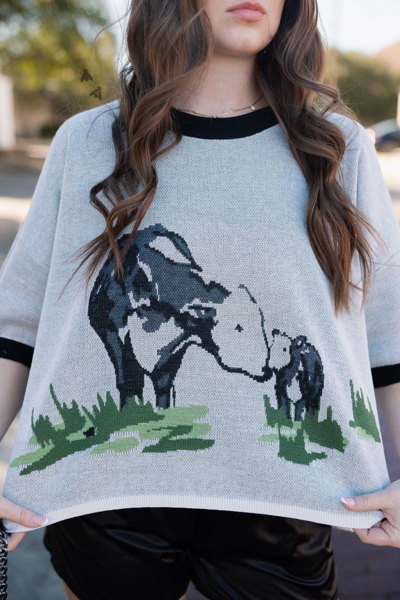 RANCH MADE SHORT SLEEVE SWEATER