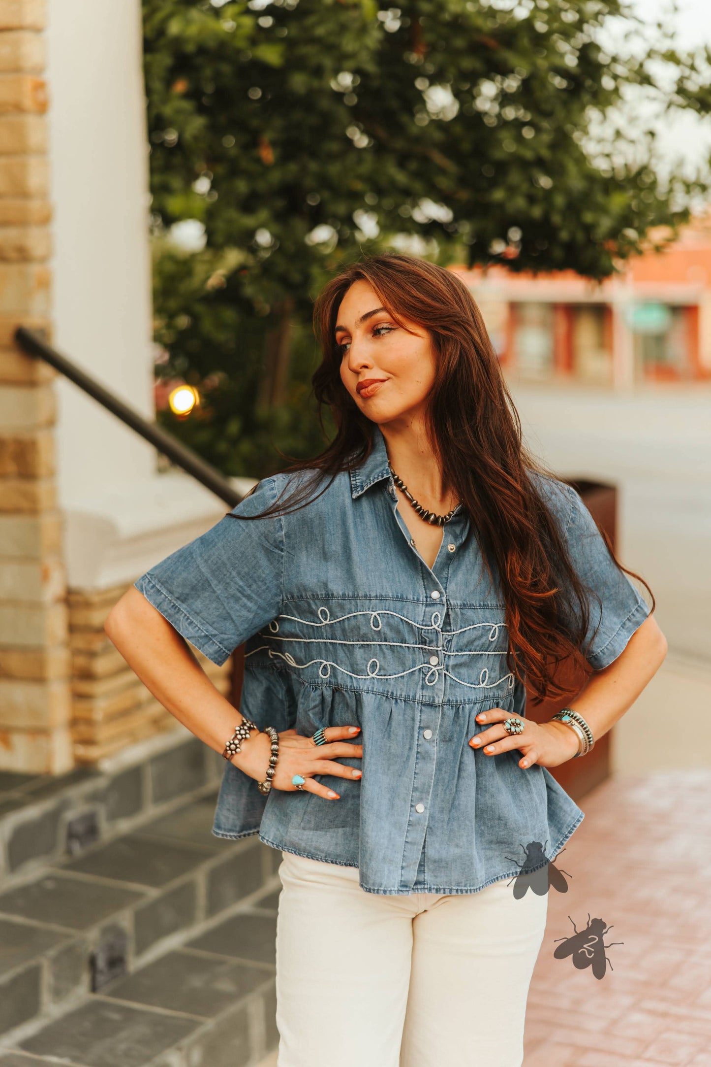 LOOPTY LOU *DENIM SHIRT