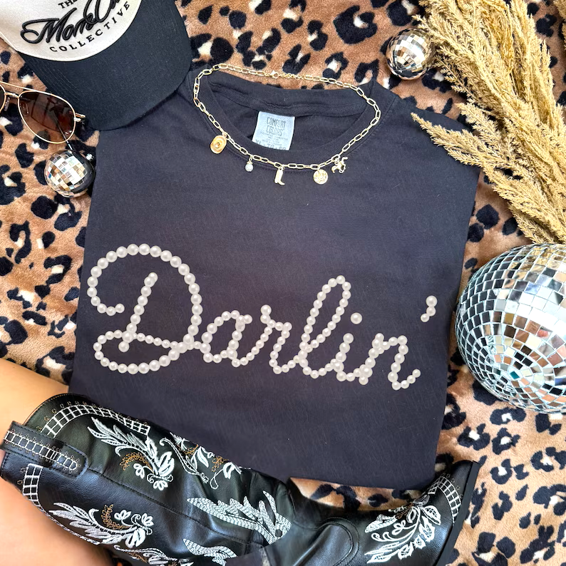 Darlin | Pearls | Cowgirl | Trendy Western | CC Graphic Tee