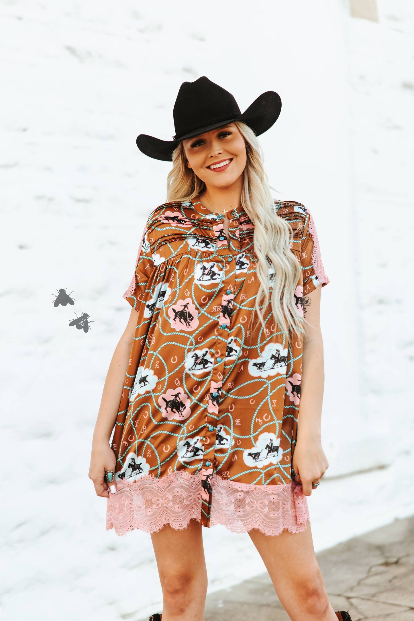 BLUSHIN BRONCO BUTTON DOWN SHIRT/CARDIGAN