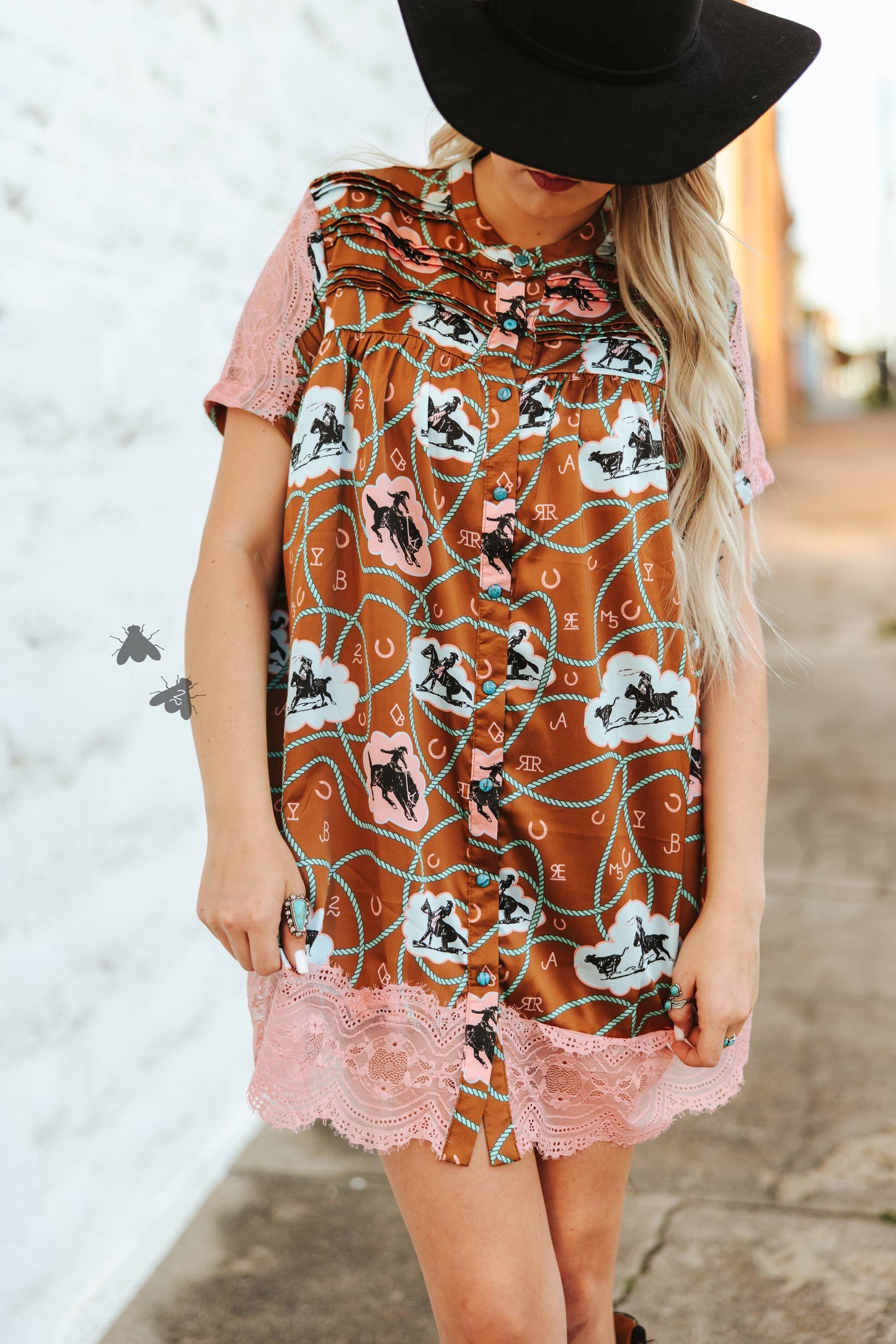 BLUSHIN BRONCO BUTTON DOWN SHIRT/CARDIGAN