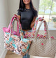 Western Print Everyday Carryall Tote Bag - Fabric Quilted 