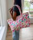 Western Print Everyday Carryall Tote Bag - Fabric Quilted 